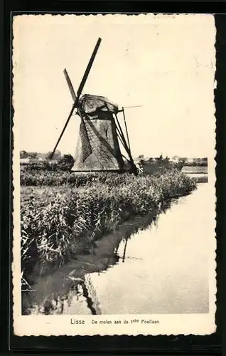 AK Lisse, De Molen aan de 1ste Poellaan, an der Windmühle