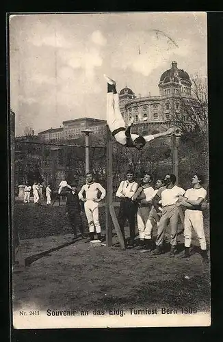 AK Bern, Eidg. Turnfest 1906, Herren turnen am Reck