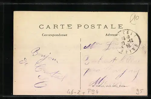 AK Creteil, La Grande Rue, Pferdebahn