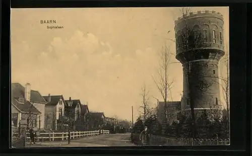 AK Baarn, Sophialaan, am Wasserturm