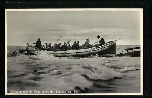 AK Egmond aan Zee, Oefening met de Redding boot