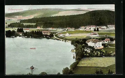 AK Titisee im Schwarzwald, Blick auf den See von Süden