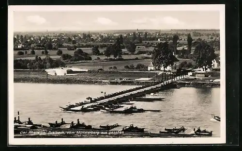 AK Breisach, Rheinansicht vom Münsterberg aus gesehen