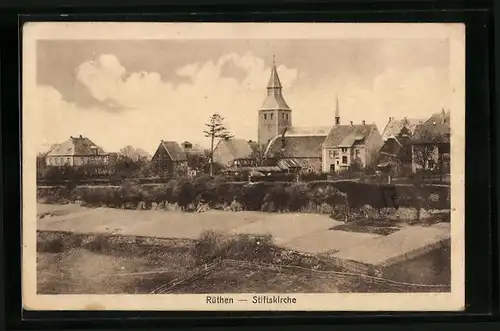 AK Rüthen i. Westf., Blick zur Stiftskirche