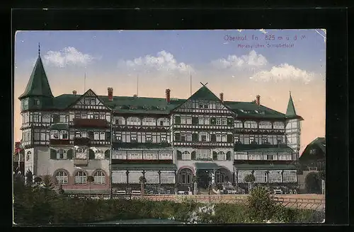AK Oberhof in Th., vor dem Herzogl. Schloss-Hotel
