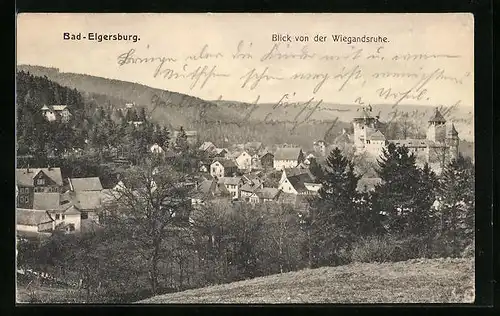AK Bad Elgersburg, Ansicht von der Wiegandsruhe aus