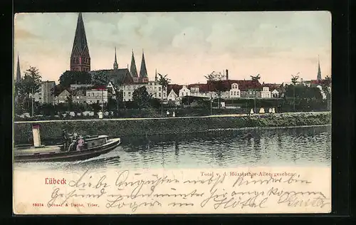 AK Lübeck, Total v. d. Hüxterthor-Allee gesehen