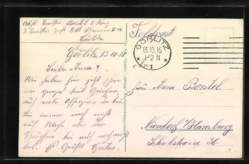 AK Görlitz, Ortsansicht mit Landeskrone