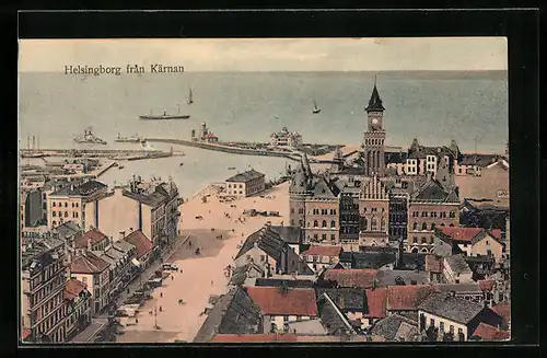 AK Helsingborg, fran Kärnan, Havnen