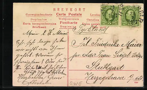 AK Göteborg, Lilla Bommen, Schiffe im Hafen, Strassenbahn unterwegs