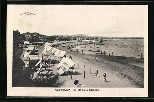 AK Cattolica, Saluti dalla Spiaggia, Badegäste am Strand