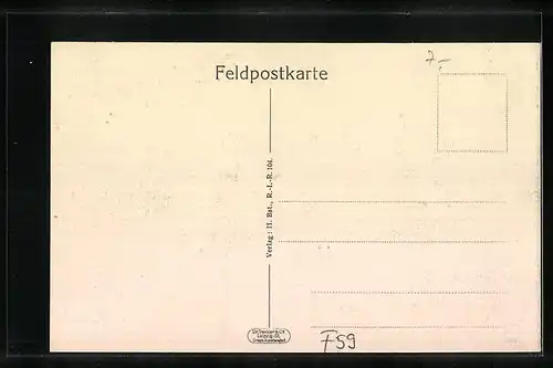 AK St. Souplet, ein durch eine Granate zerstörtes Haus