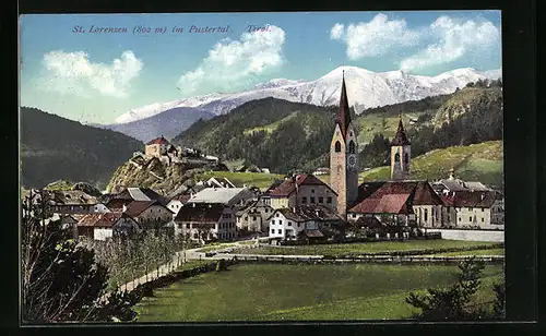 AK St. Lorenzen im Pustertal, Partie an der Kirch