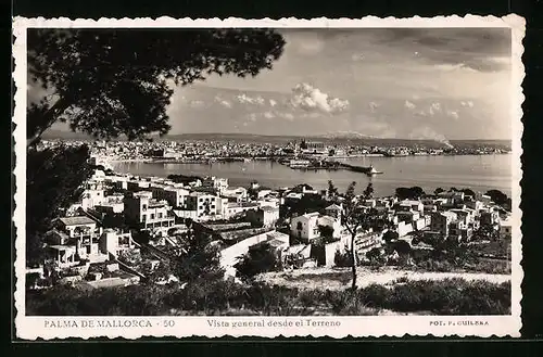 AK Palma de Mallorca, Vista general desde el Terreno, Panorama