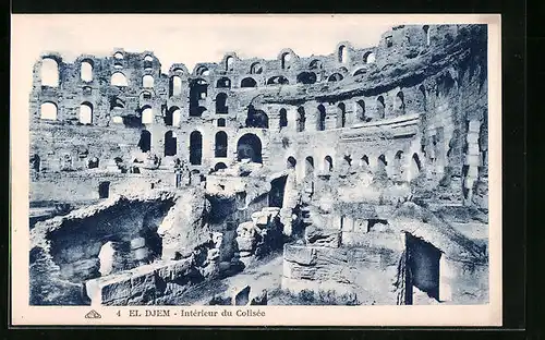 AK El Djem, Interieur du Colisee