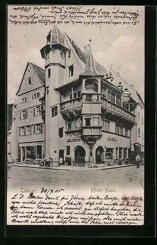 AK Colmar, am Pfister-Haus, J. B. Lorch