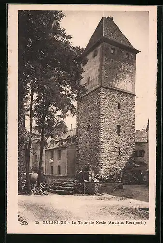 AK Mulhouse, la Tour de Nesle, Anciens Remparts