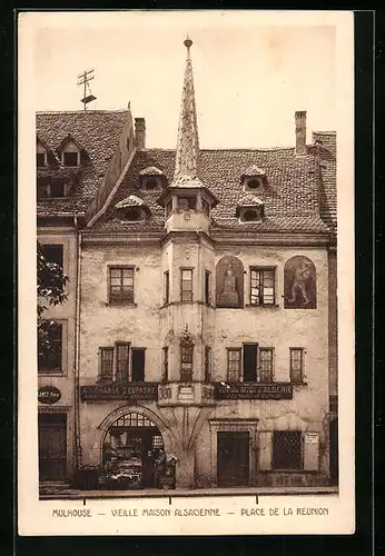 AK Mulhouse, Vieille Maison Alsacienne, Place de la Réunion