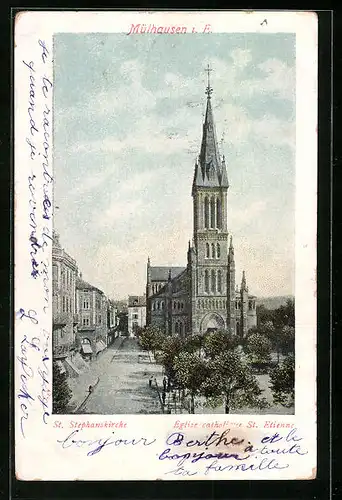 AK Mülhausen i. E., St. Stephanskirche