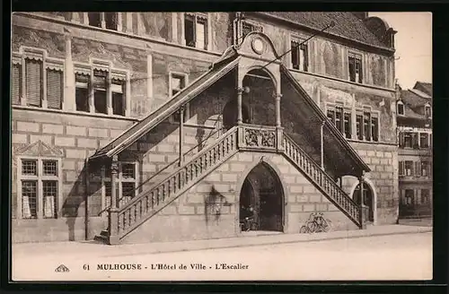 AK Mulhouse, l'Hotel de Ville, l'Escalier