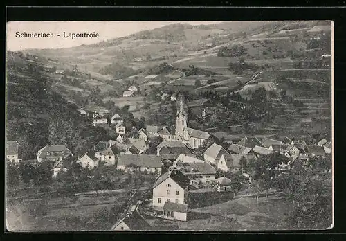 AK Schnierlach, Panoramablick vom Berg