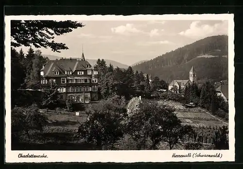 AK Herrenalb /Schwarzwald, Hospiz Charlottenruhe mit Kirche