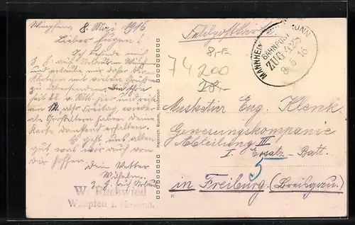 AK Wimpfen a. Neckar, Marktplatz mit Kirche