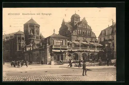 AK München, Künstlerhaus und Synagoge