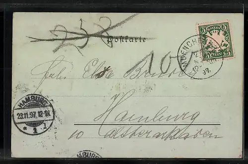 Mondschein-AK München, Königliche Residenz