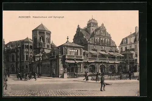 AK München, Künstlerhaus und Synagoge