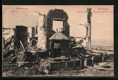 AK Westende, Ruines, Coin de la Digue