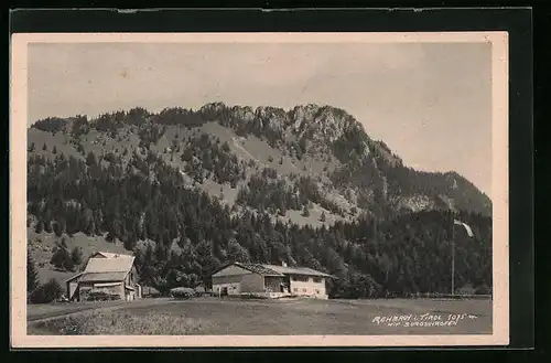 AK Schattwald-Rehbach, Ortspartie mit Sorgschrofen