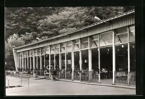 AK Gühlen-Glienicke, Terrasse der Konsum-Gaststätte Boltenmühle