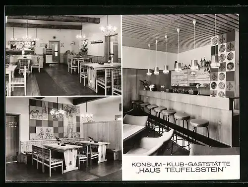 AK Lubmin, Konsum-Club-Gaststätte Haus Teufelsstein Innenansichten