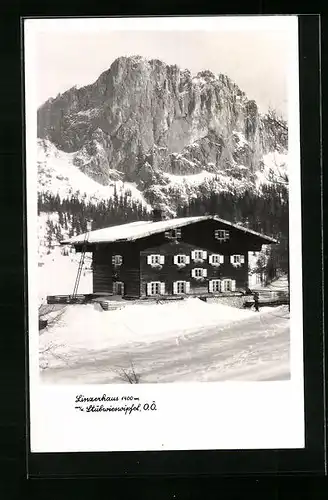 AK Berghütte Linzerhaus mit dem Stubwieswipfel