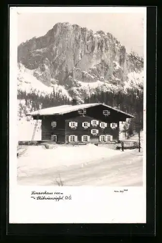 AK Berghütte Linzerhaus mit dem Stubwieswipfel