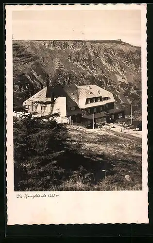 AK Hampelbaude am Kammaufstieg Brückenberg-Schneekoppe im Riesengebirge