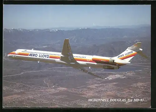 AK Flugzeug Mc Donnell Douglas MD-83 der Aero Lloyd in der Luft