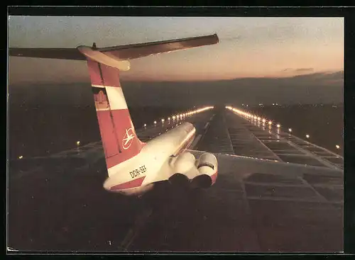 AK Flugzeug IL-62 der Interflug beim Start