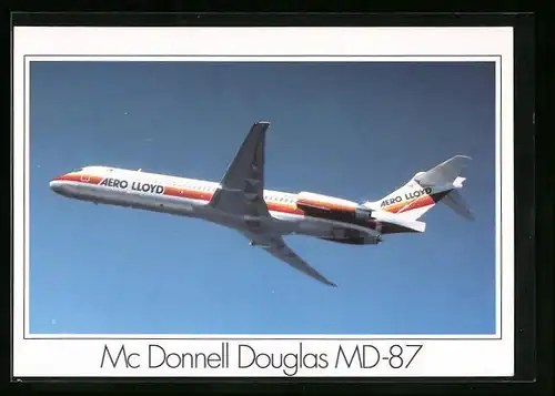 AK Flugzeug Mc Donnell Douglas MD-87 der Aero Lloyd im Flug