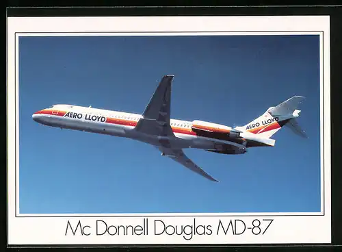 AK Flugzeug Mc Donnell Douglas MD-87 der Aero Lloyd nach dem Start