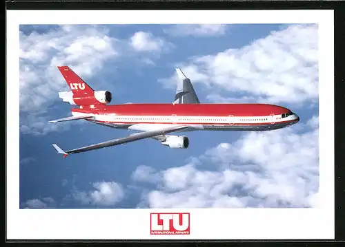AK Flugzeug Mc Donnell Douglas MD 11 von LTU über den Wolken