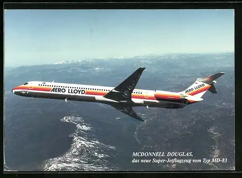 AK Flugzeug Mc Donnell Douglas MD-83 der Aero Lloyd in der Luft
