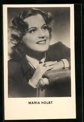 AK Schauspielerin Maria Holst im Kostüm einer Filmrolle