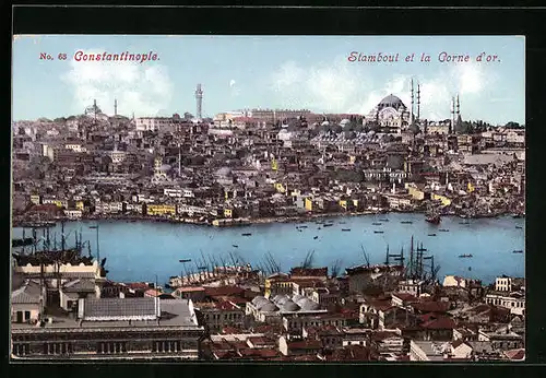 AK Constantinople, Stamboul et la Corne d`or