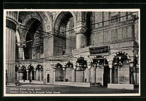 AK Istanbul, Interieur de la Mosquee Sultan Ahmed