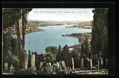AK Constantinople, Vue superbe de la corne d`or