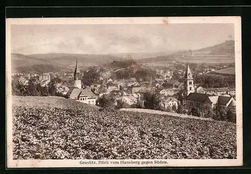 AK Graslitz, Blick vom Hausberg gegen Süden