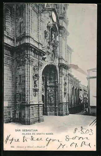 AK San Sebastian, Iglesia de Santa Maria