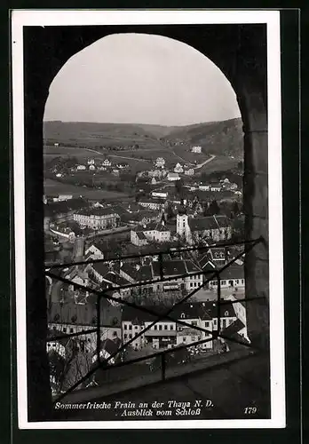 AK Frain an der Thaya, Ausblick vom Schloss auf die Stadt